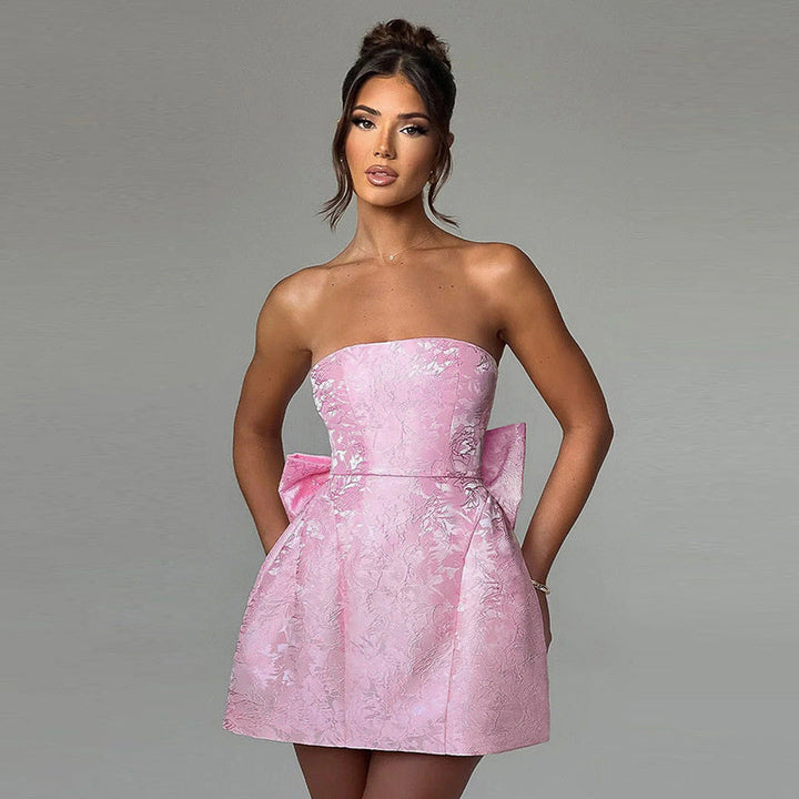 Diandra | Women's Strapless Mini Dress Pink