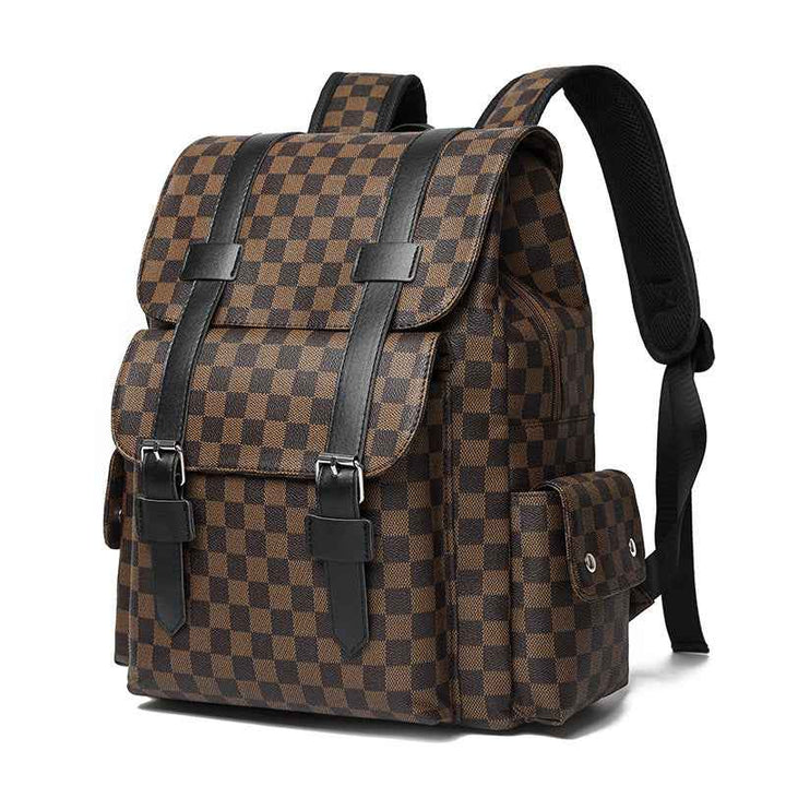 Checked Pattern Backpack