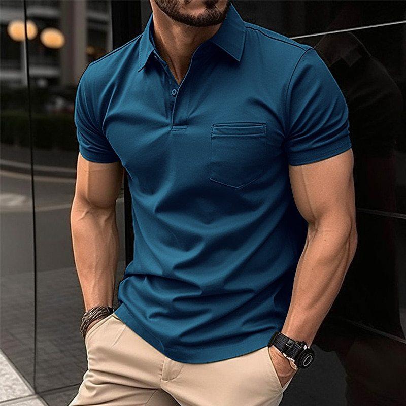 Stylish Men's Polo Shirt - Trendy Casual Wear Blue