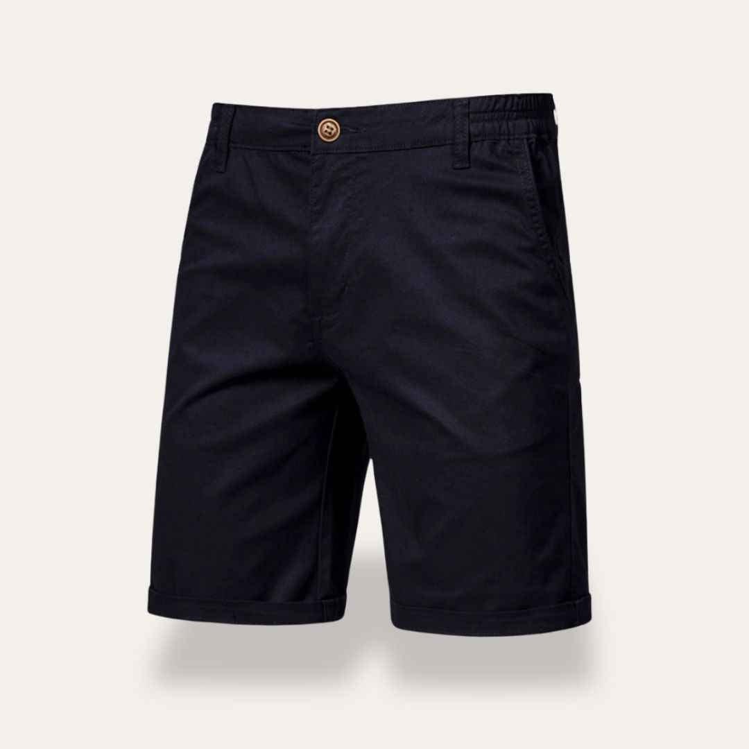 Men's Classic Fit Shorts – Breathable Mid-Length Casual Style Black