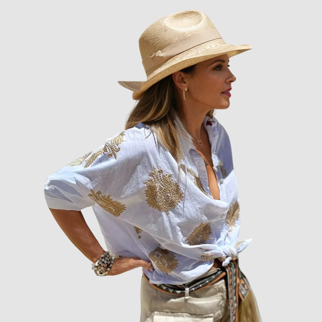 Women's Sunlit Effortless Elegance Blouse Soft White