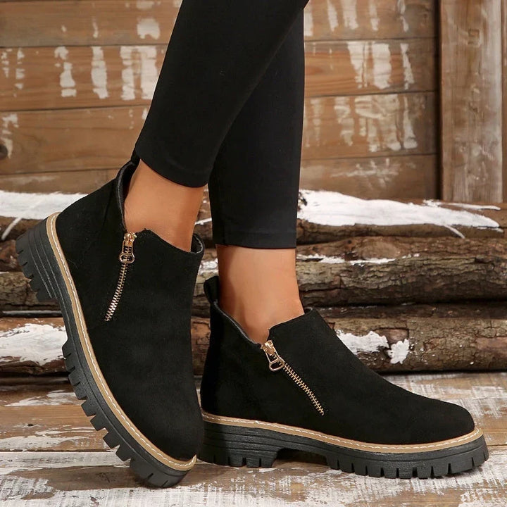 Women's Waterproof Non-Slip Side Zip Ankle Boots