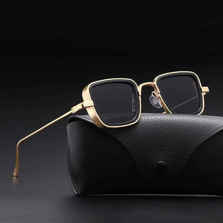 Retro Steampunk Sunglasses for Unique Style Gold Black