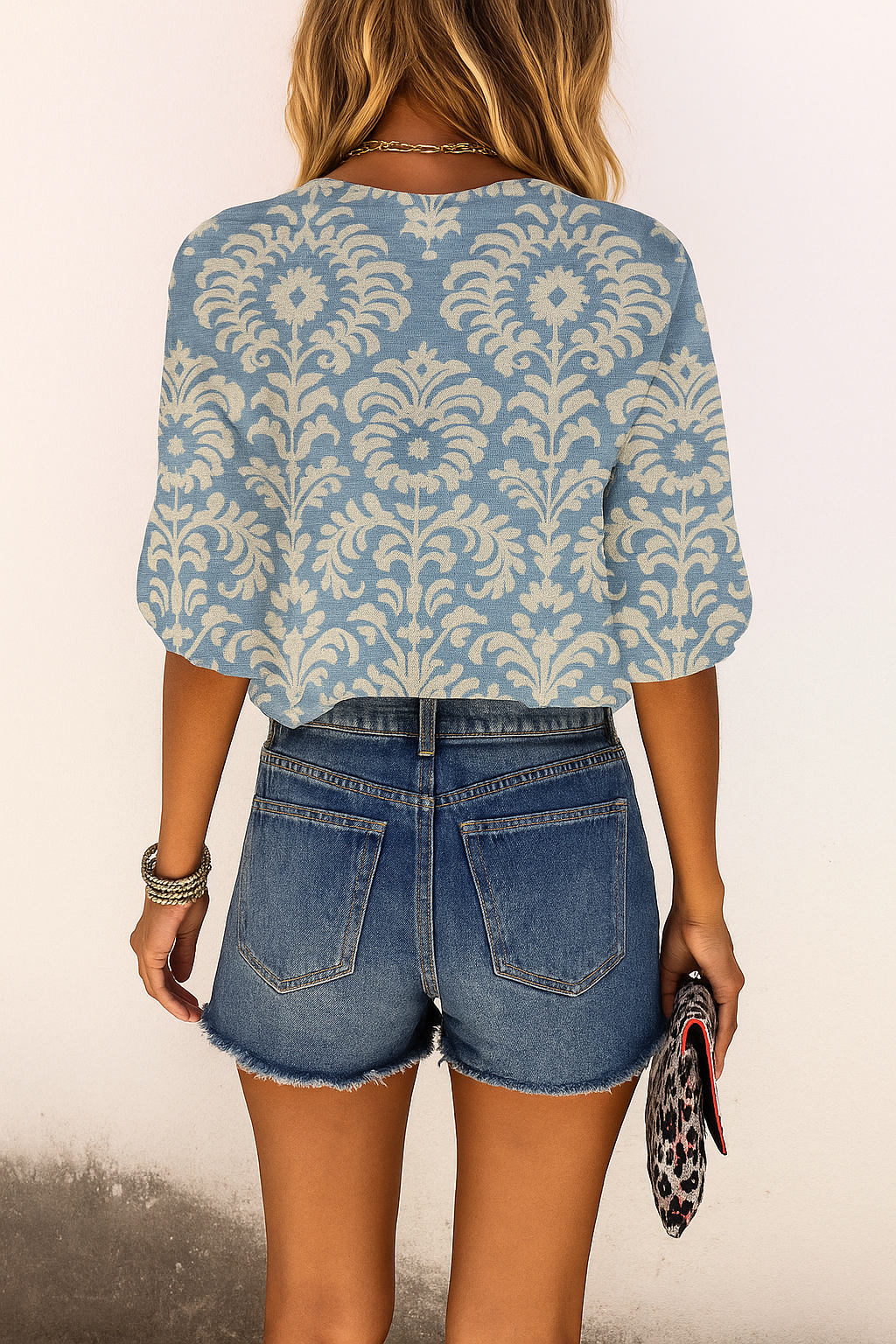 Women's Floral Button-Front Blouse