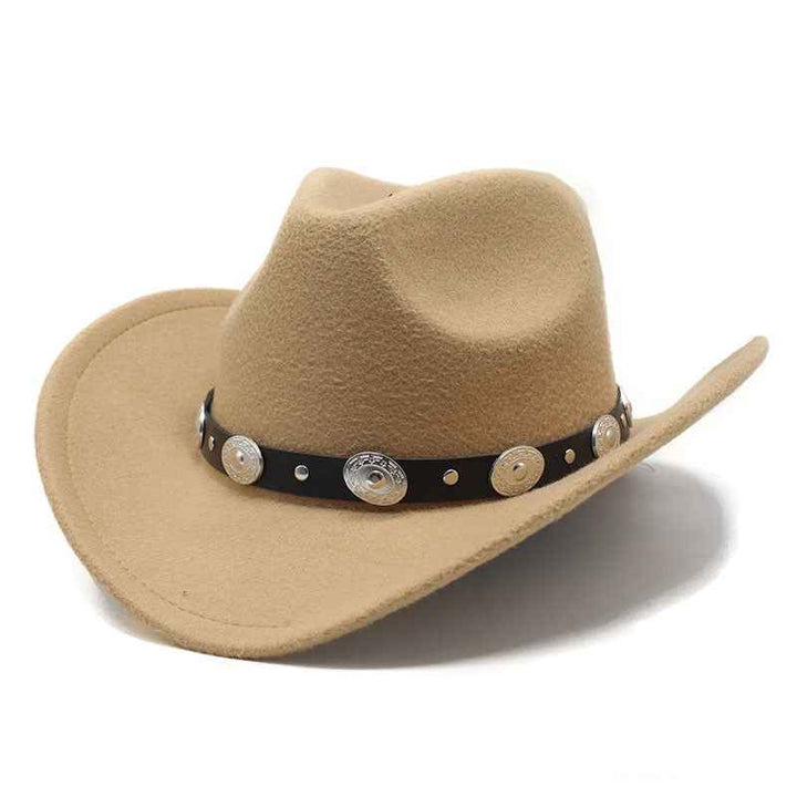 Minority Style Woolen Cowboy Hats for Couples - Stylish Western Fashion for Men & Women