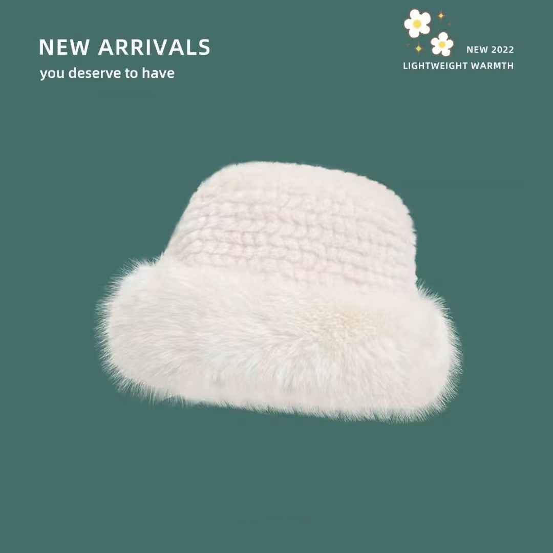 Fashion Personality Ladies Mongolian Cap Beige Bucket Hat