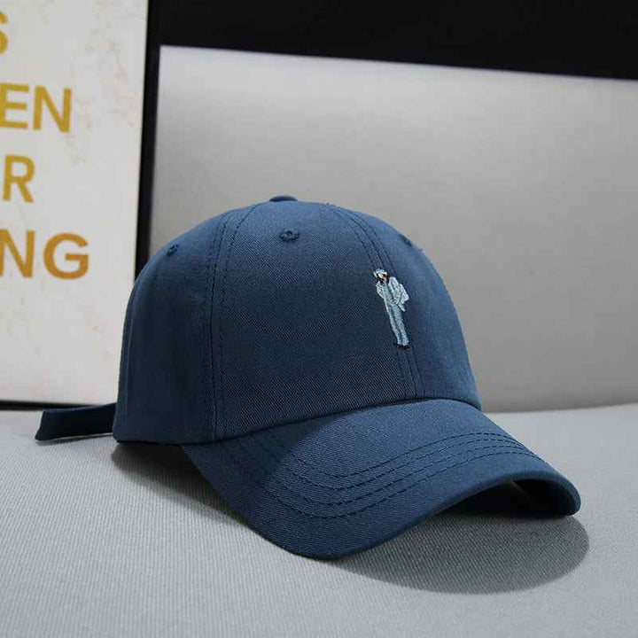 Face Displayed Small Letters Sun Visor Baseball Cap Villain navy blue adjustable