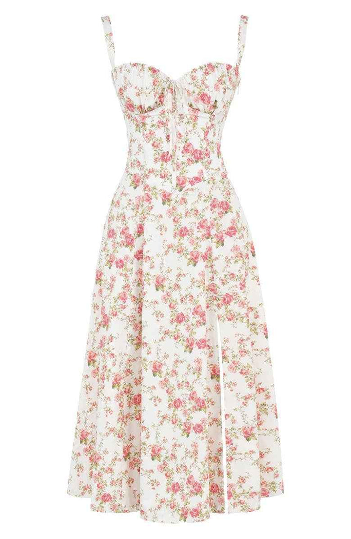 Sally | Spring Dress - Floral Print Party Dress