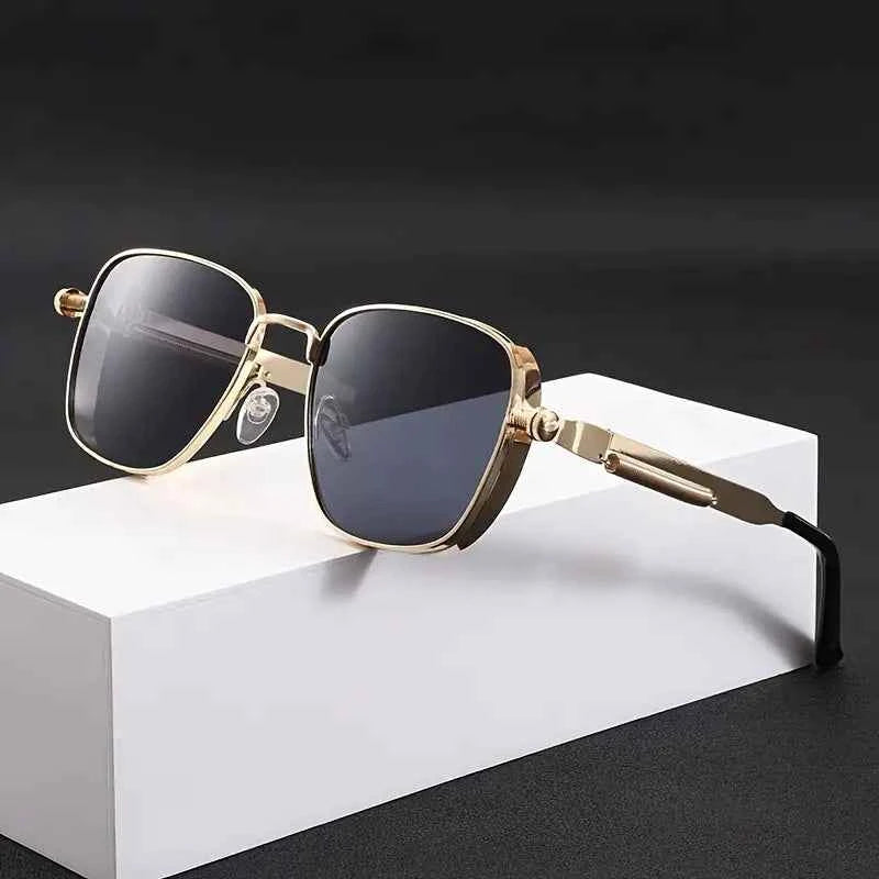Stylish Polarized Sunglasses for Ultimate UV Protection Gold Gray