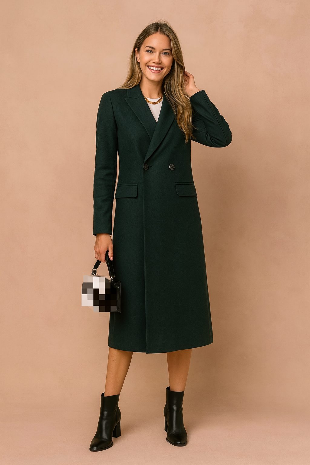 Women's Double-Breasted Longline Blazer
