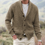 Men's Classic Knitted Cardigan Brown
