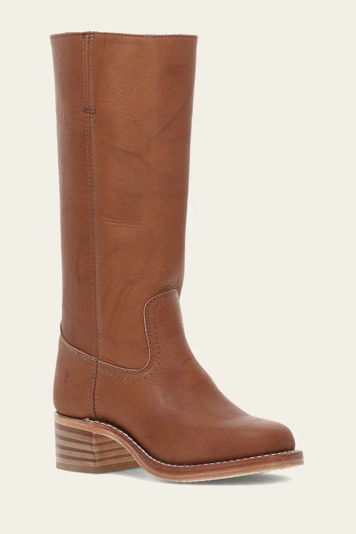 Women's Mid Calf Block Heel Boots with Stitch Detail