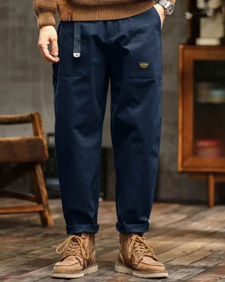Men's Utility Pocket Work Pants by UrbanForge Blauw