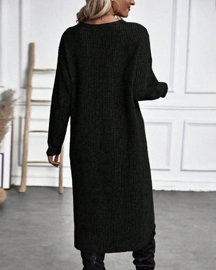 Women's Oversized Ribbed Knit Long Cardigan