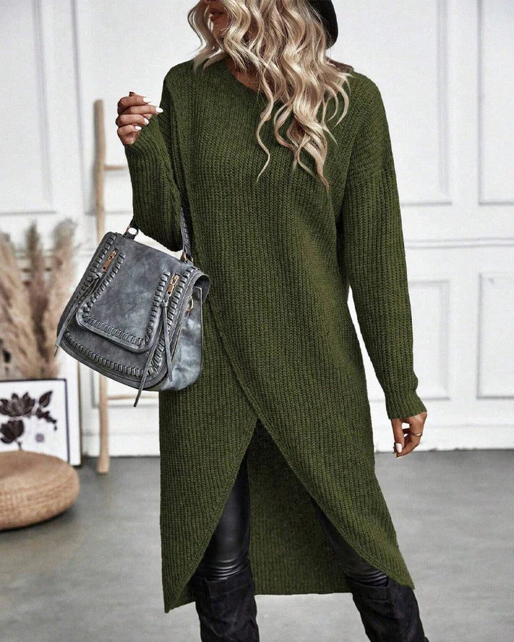 Women's Oversized Ribbed Knit Long Cardigan