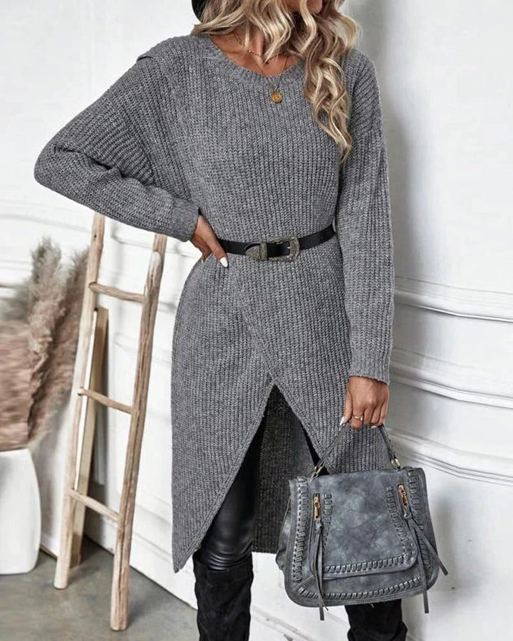 Women's Oversized Ribbed Knit Long Cardigan