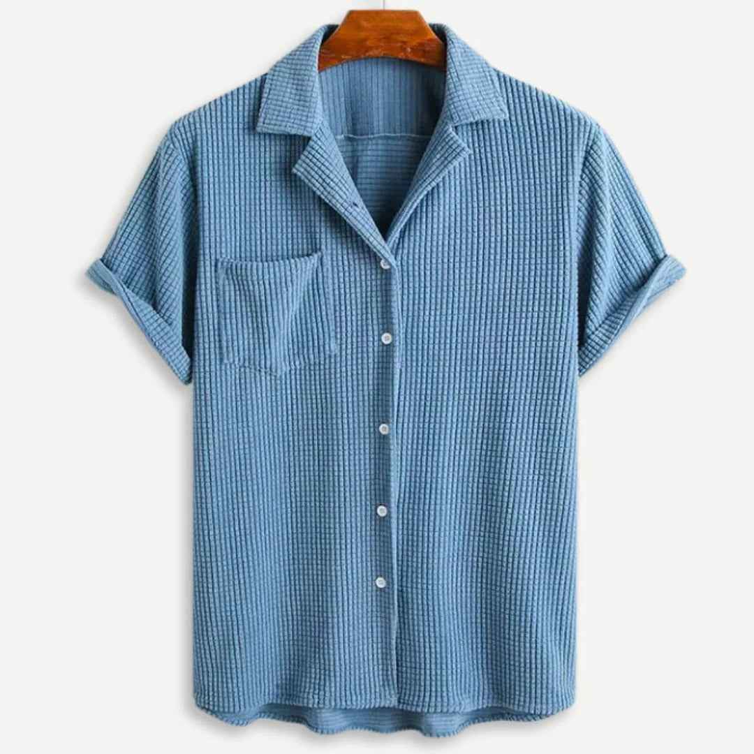 John | Chemise décontractée en tissu gaufré pour homme