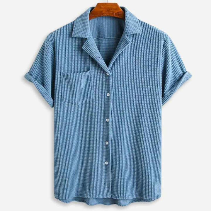 John | Chemise décontractée en tissu gaufré pour homme