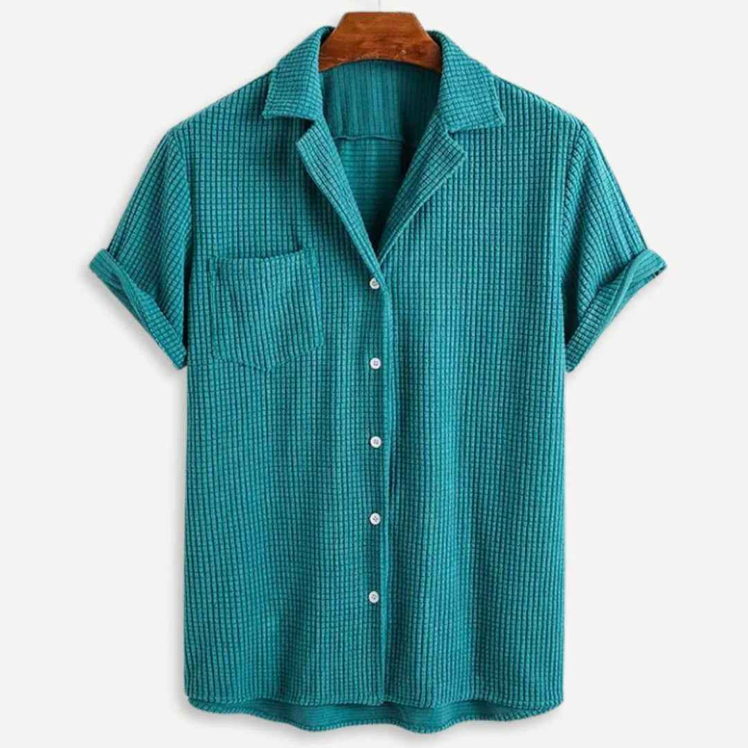 John | Chemise décontractée en tissu gaufré pour homme