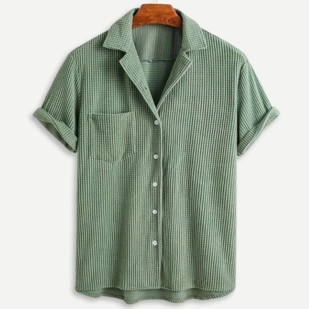 Men's Casual Waffle Knit Shirt Sage