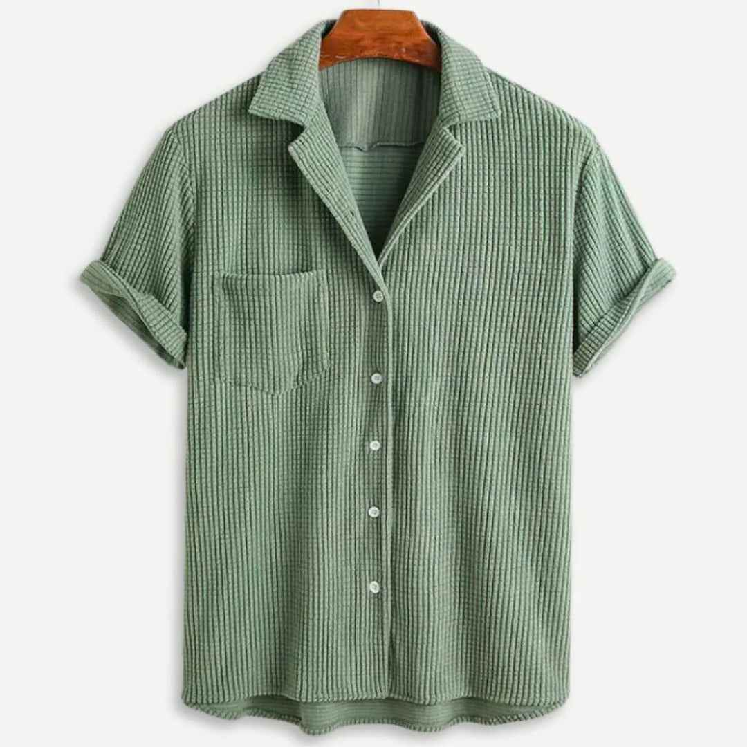John | Chemise décontractée en tissu gaufré pour homme