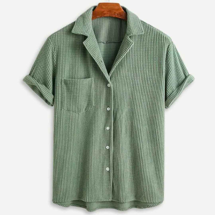 John | Chemise décontractée en tissu gaufré pour homme