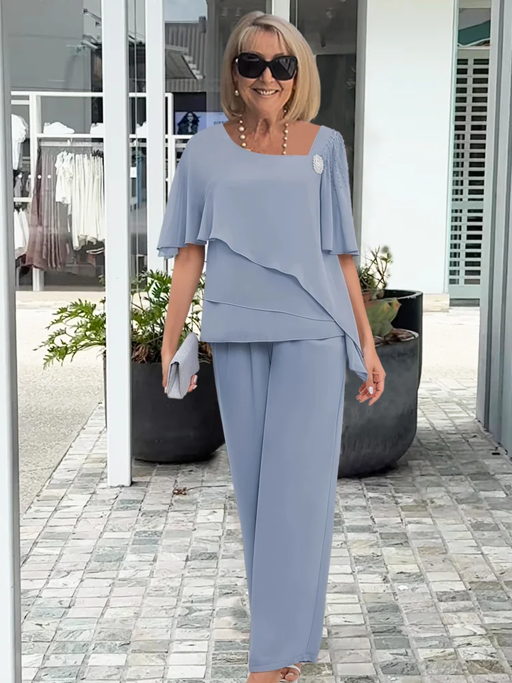 Women's Elegant Summer Feminine Set Light Blue
