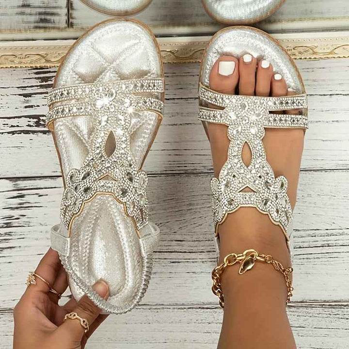 Women's Orthopedic Boho Sandals – Arch Support Slip-On Sandals Silver