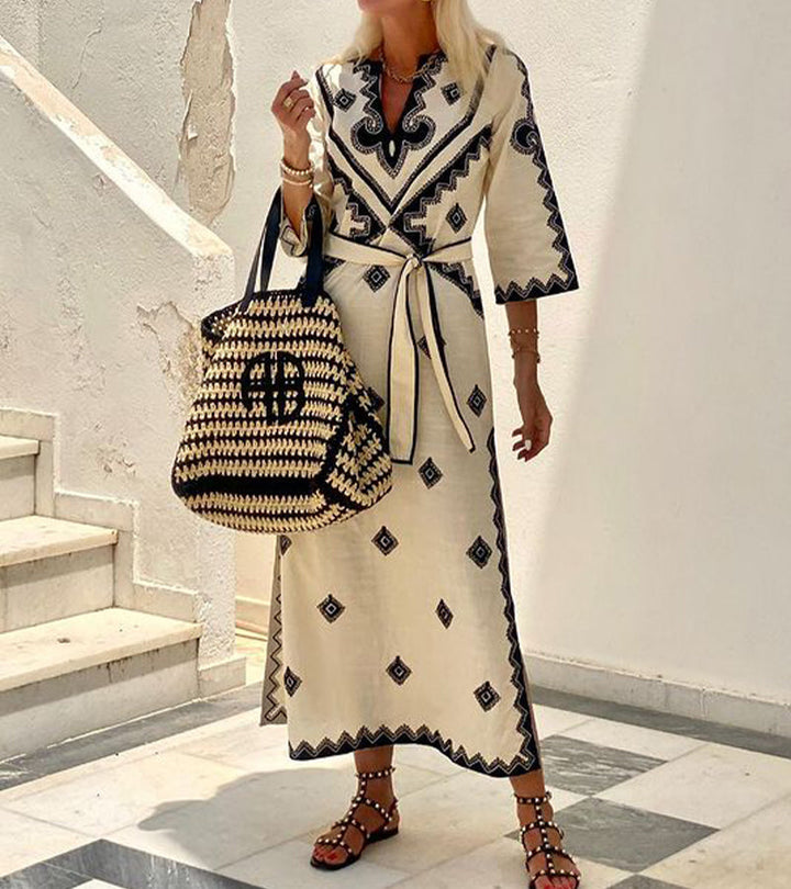 Jurney | Women's Summer Kaftan Dress with Belt