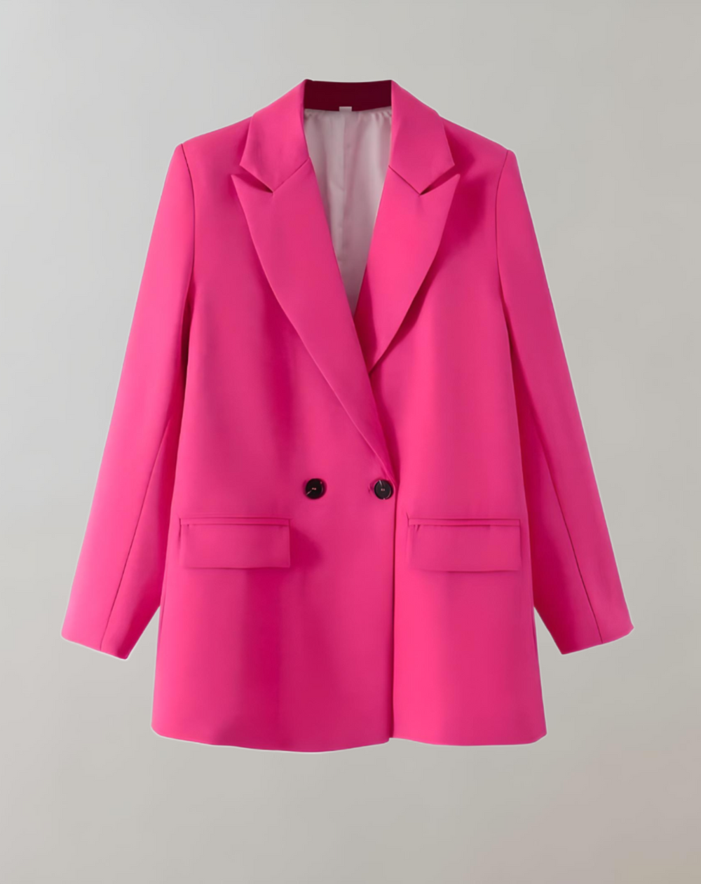 Women's Stylish Blazer - Chic and Versatile Outerwear Fuchsia