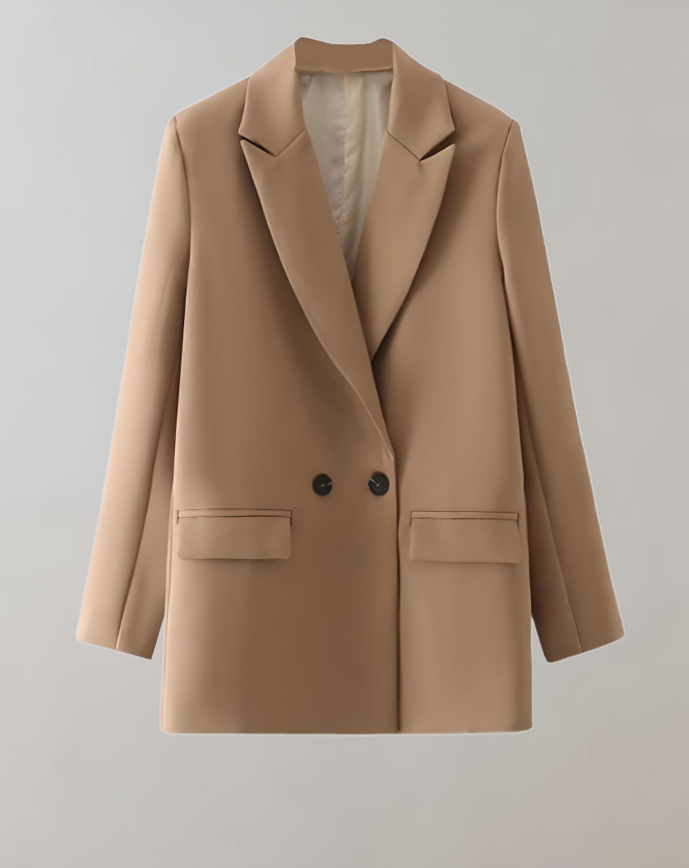 Women's Stylish Blazer - Chic and Versatile Outerwear Khaki