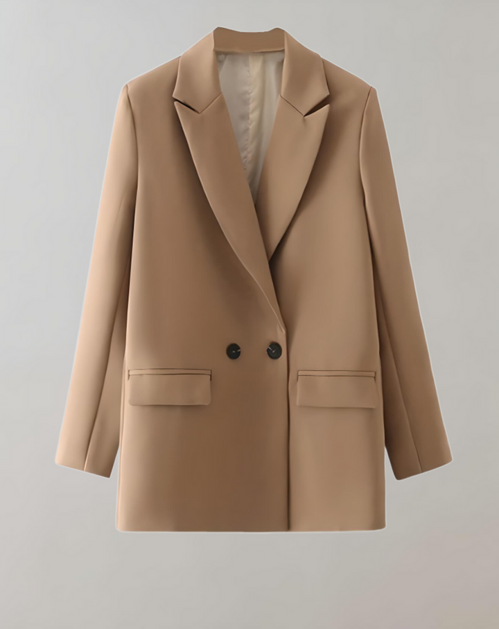 Women's Stylish Blazer - Chic and Versatile Outerwear Khaki