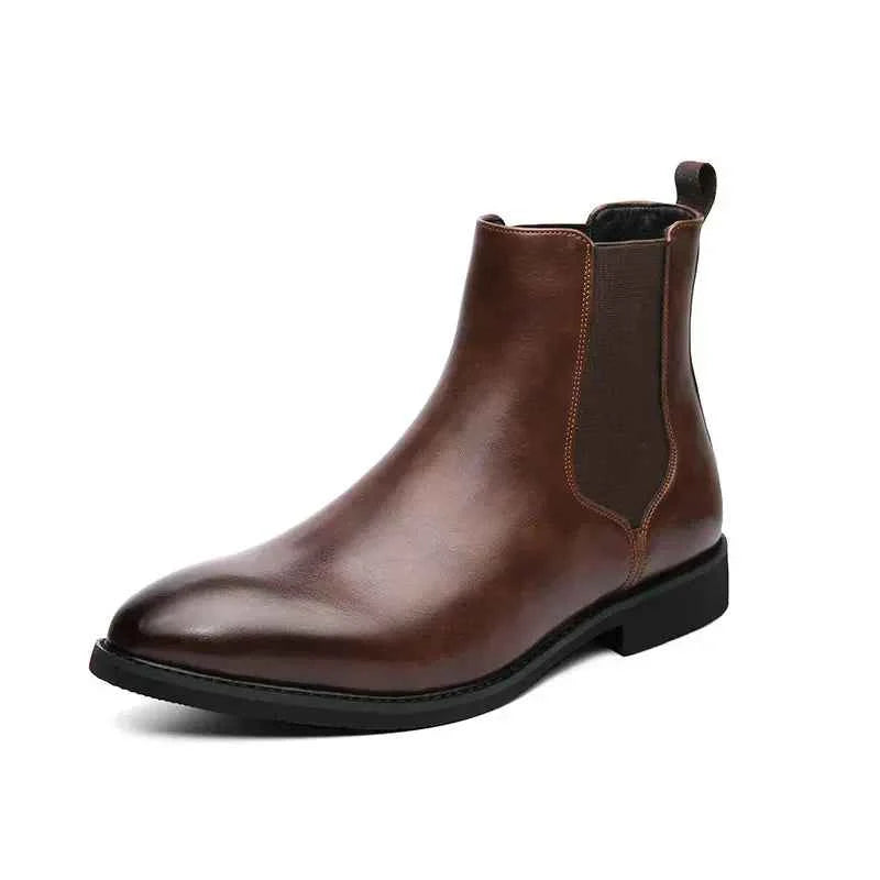 Men's Classic Non-Slip Chelsea Winter Boots Brown