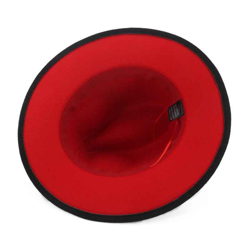 Stylish Color-Block Fedora Hat for Trendy Jazz Lovers