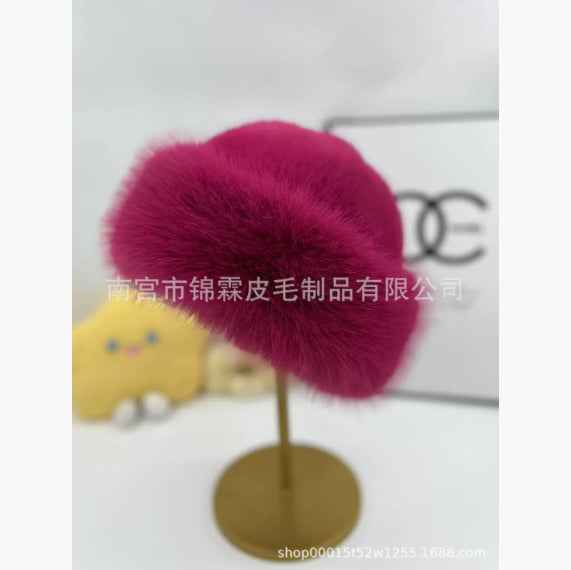 Fashion Personality Ladies Mongolian Cap Rose purple