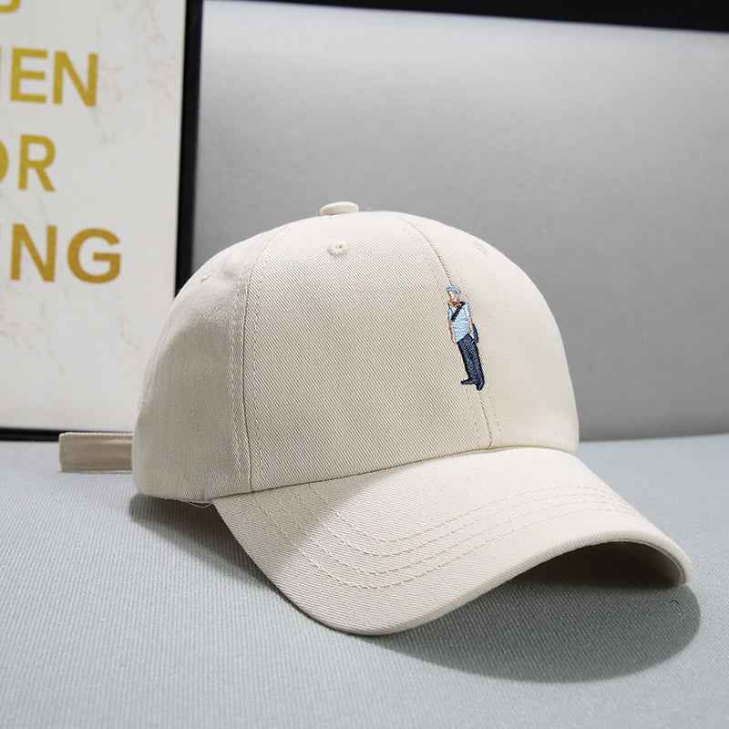 Face Displayed Small Letters Sun Visor Baseball Cap Villain beige adjustable