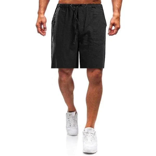 Men's Casual Drawstring Shorts for Comfortable Summer Wear Black