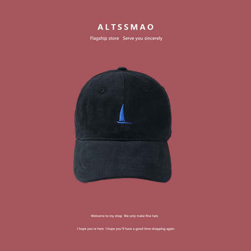Face Displayed Small Letters Sun Visor Baseball Cap Boat black adjustable