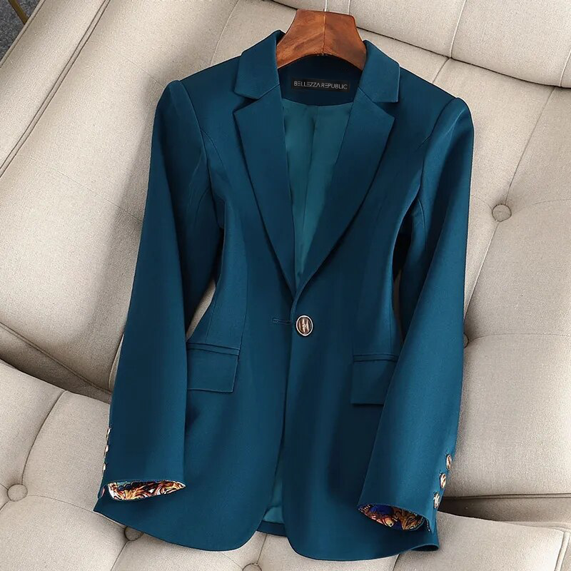Women's Stylish Blazer for Effortless Elegance Blue