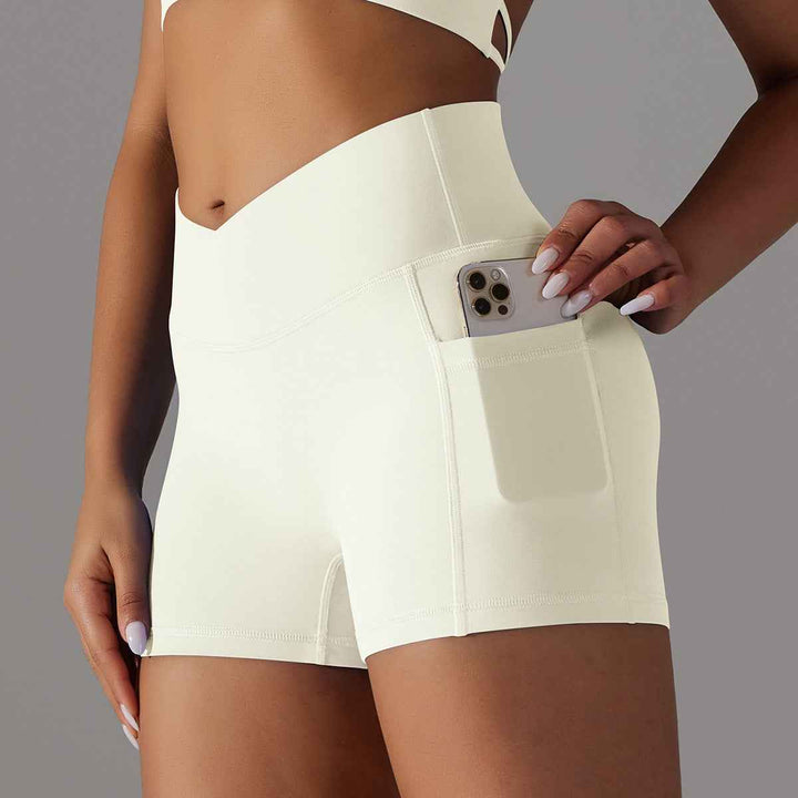 Women's Yoga Shorts with Phone Pocket for Fitness and Sports