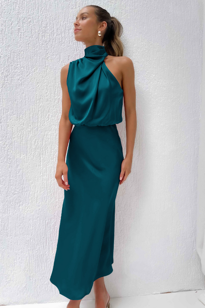 Rosalie | Elegant Women's Maxi Dress with Modern Neckline