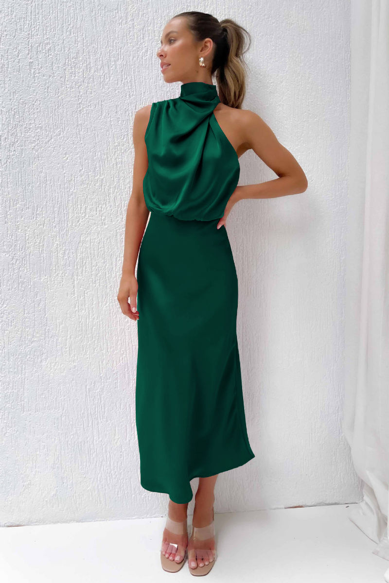 Rosalie | Elegant Women's Maxi Dress with Modern Neckline