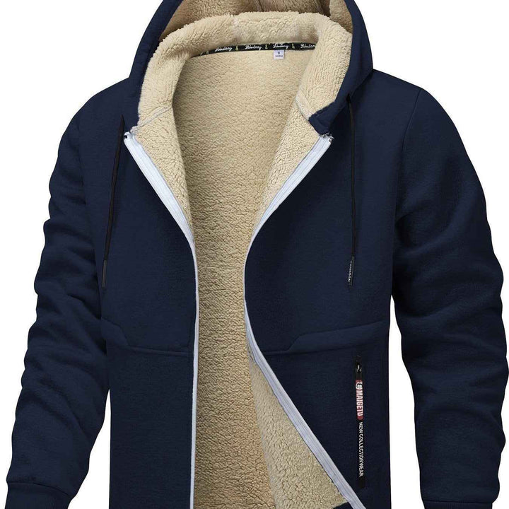 Men's Sherpa Lined Zip-Up Hoodie
