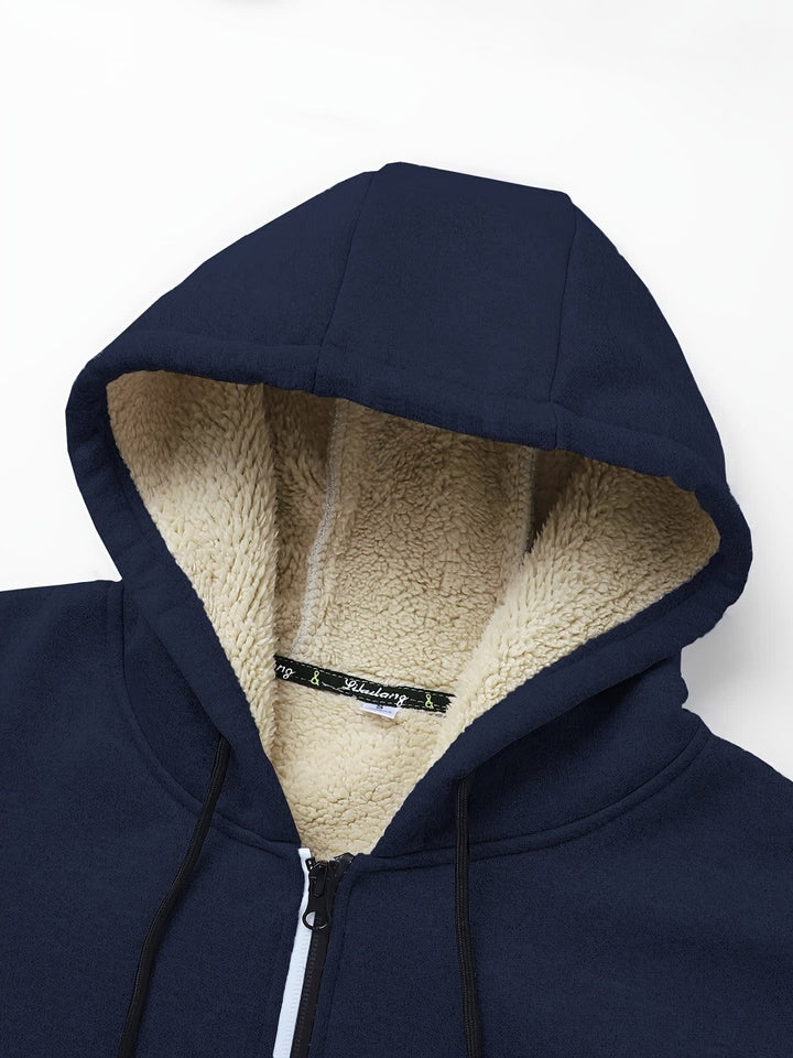Men's Sherpa Lined Zip-Up Hoodie