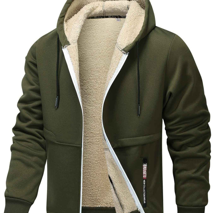 Men's Sherpa Lined Zip-Up Hoodie