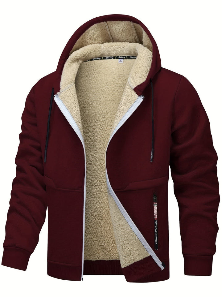 Men's Sherpa Lined Zip-Up Hoodie
