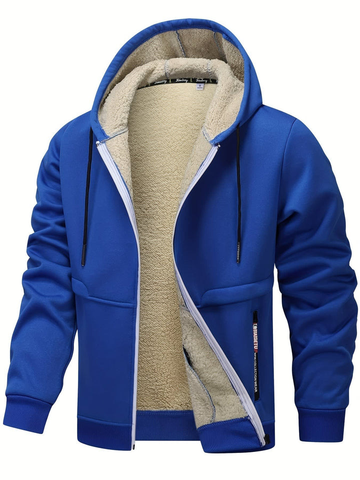 Men's Sherpa Lined Zip-Up Hoodie