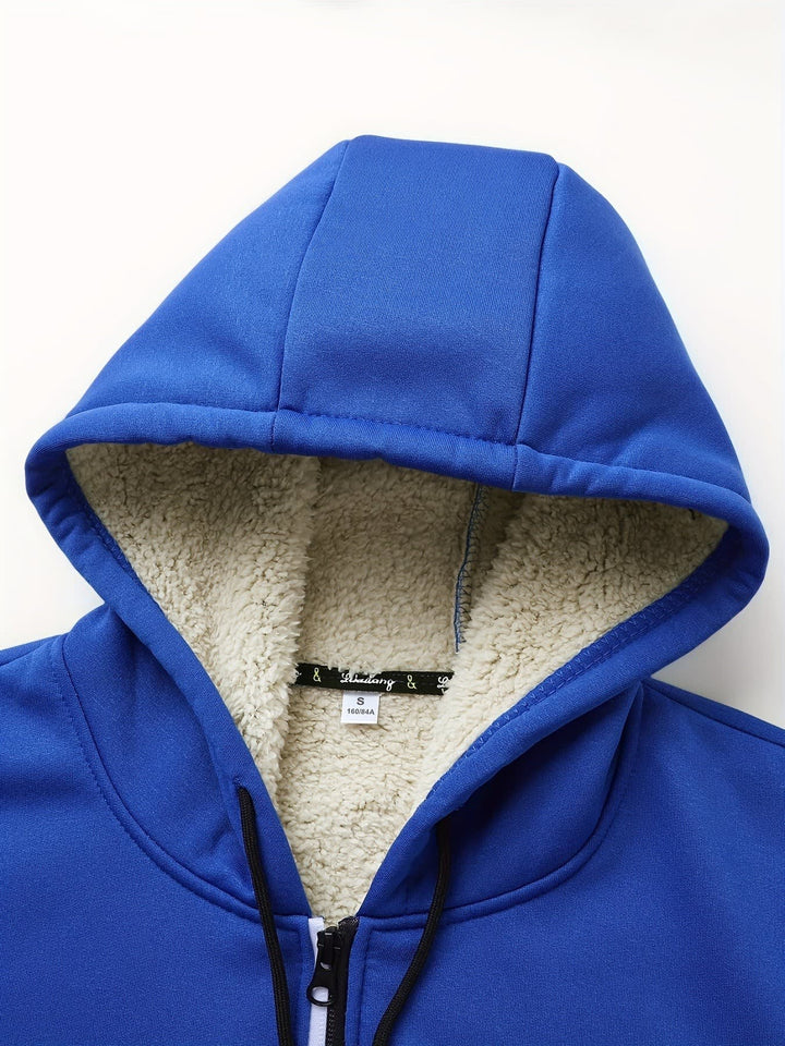 Men's Sherpa Lined Zip-Up Hoodie