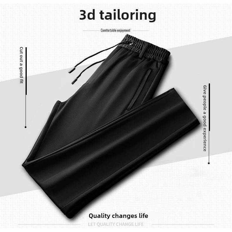 Men's Fleece Lined Elastic Waist Work Trousers