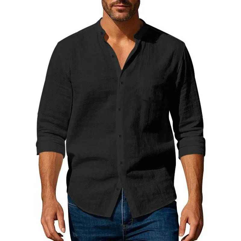 James | Men's Casual Long Sleeve Linen Shirt
